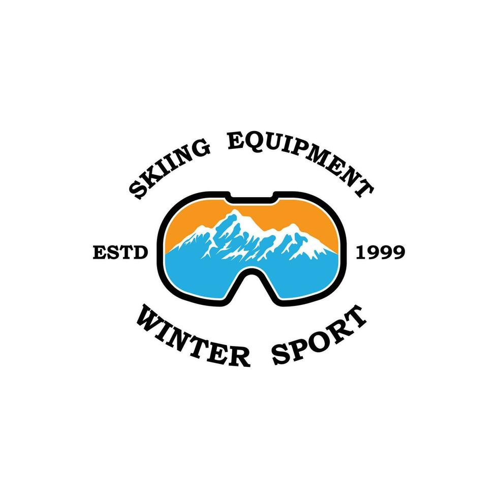 ski logo vector icoon illustratie ontwerp