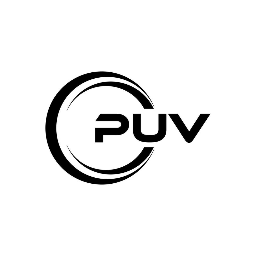 puv brief logo ontwerp, inspiratie voor een uniek identiteit. modern elegantie en creatief ontwerp. watermerk uw succes met de opvallend deze logo. vector