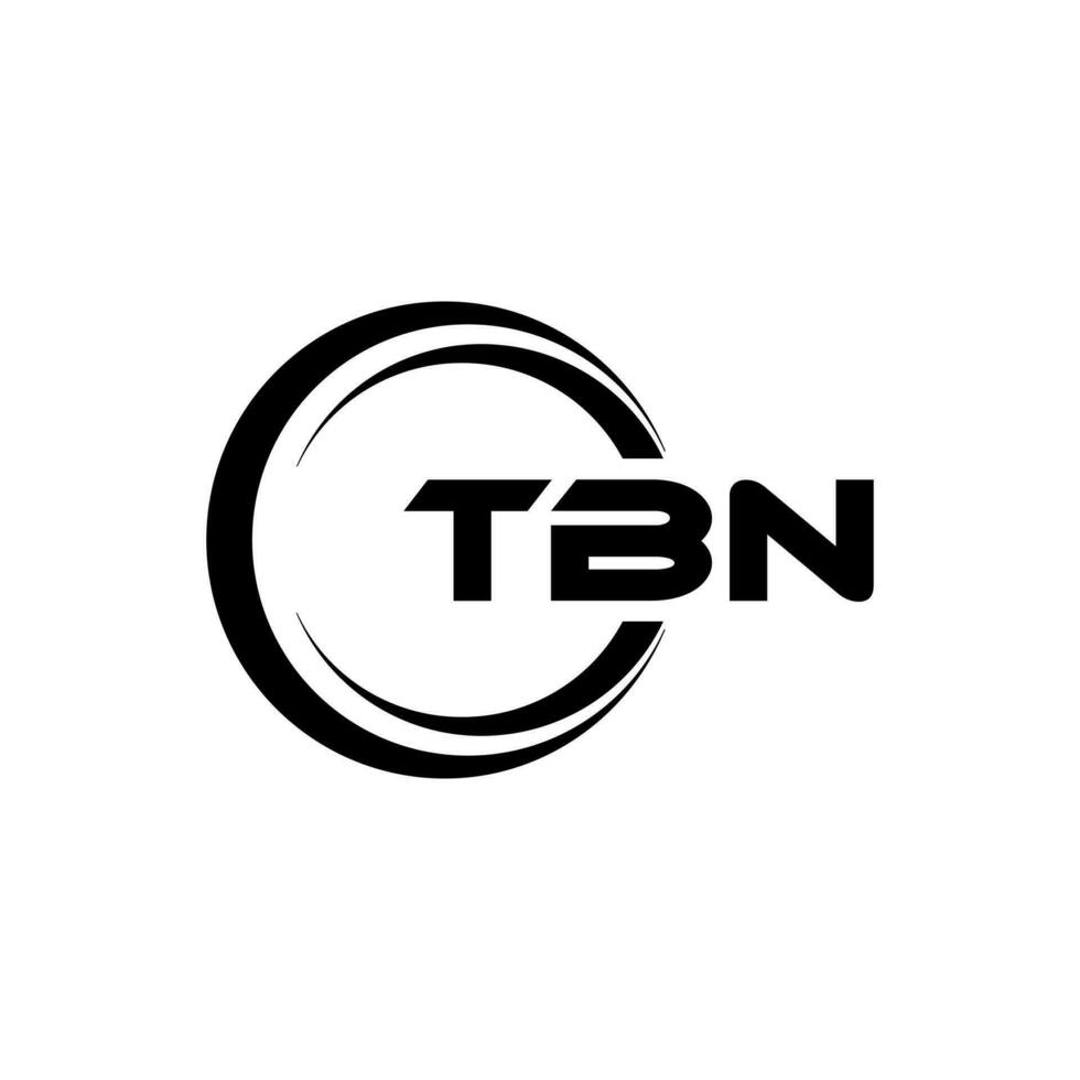 tbn brief logo ontwerp, inspiratie voor een uniek identiteit. modern elegantie en creatief ontwerp. watermerk uw succes met de opvallend deze logo. vector