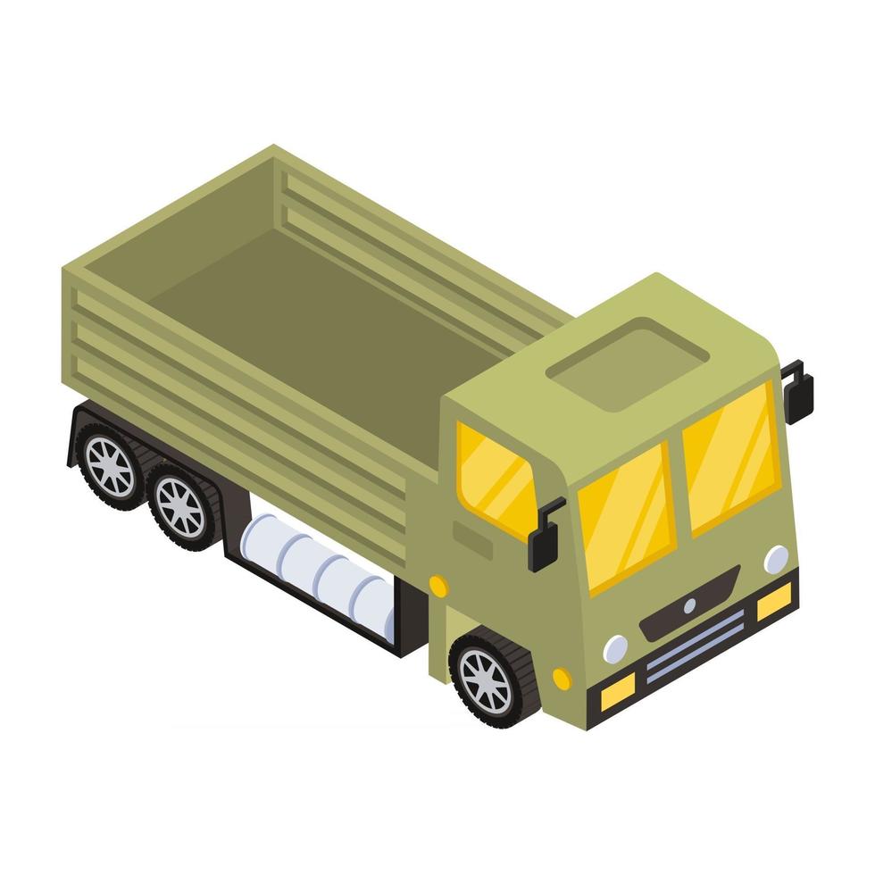 legervrachtwagen en transport vector