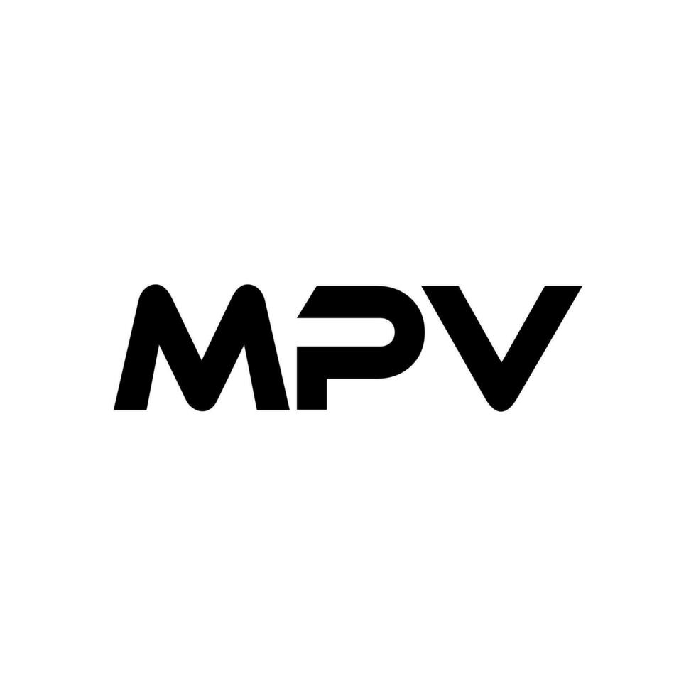 mpv brief logo ontwerp, inspiratie voor een uniek identiteit. modern elegantie en creatief ontwerp. watermerk uw succes met de opvallend deze logo. vector