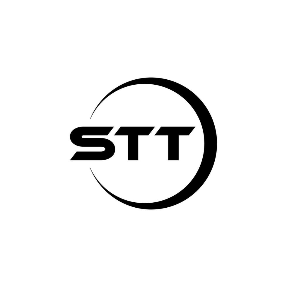 stt brief logo ontwerp, inspiratie voor een uniek identiteit. modern elegantie en creatief ontwerp. watermerk uw succes met de opvallend deze logo. vector