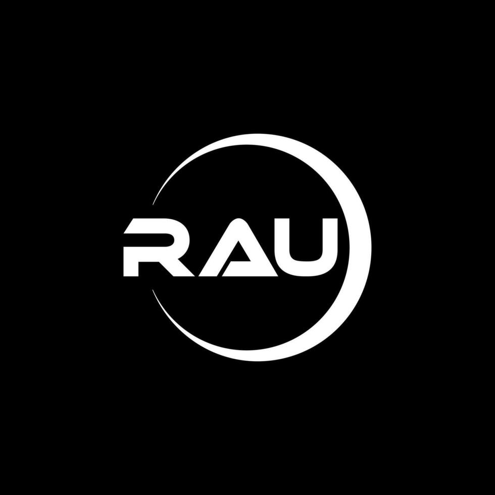 rau brief logo ontwerp, inspiratie voor een uniek identiteit. modern elegantie en creatief ontwerp. watermerk uw succes met de opvallend deze logo. vector