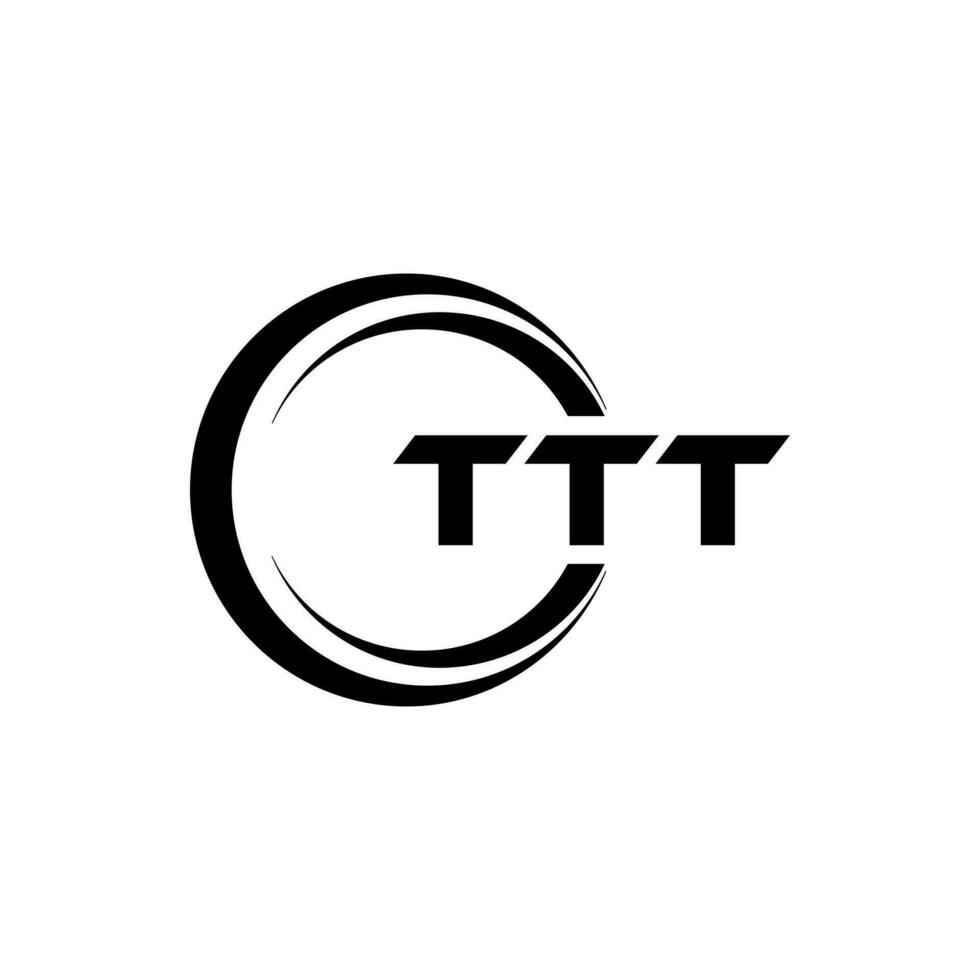 ttt brief logo ontwerp, inspiratie voor een uniek identiteit. modern elegantie en creatief ontwerp. watermerk uw succes met de opvallend deze logo. vector
