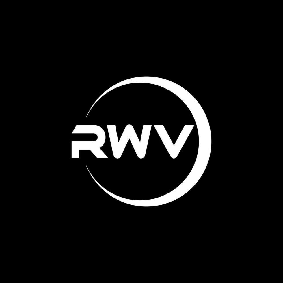 rwv brief logo ontwerp, inspiratie voor een uniek identiteit. modern elegantie en creatief ontwerp. watermerk uw succes met de opvallend deze logo. vector