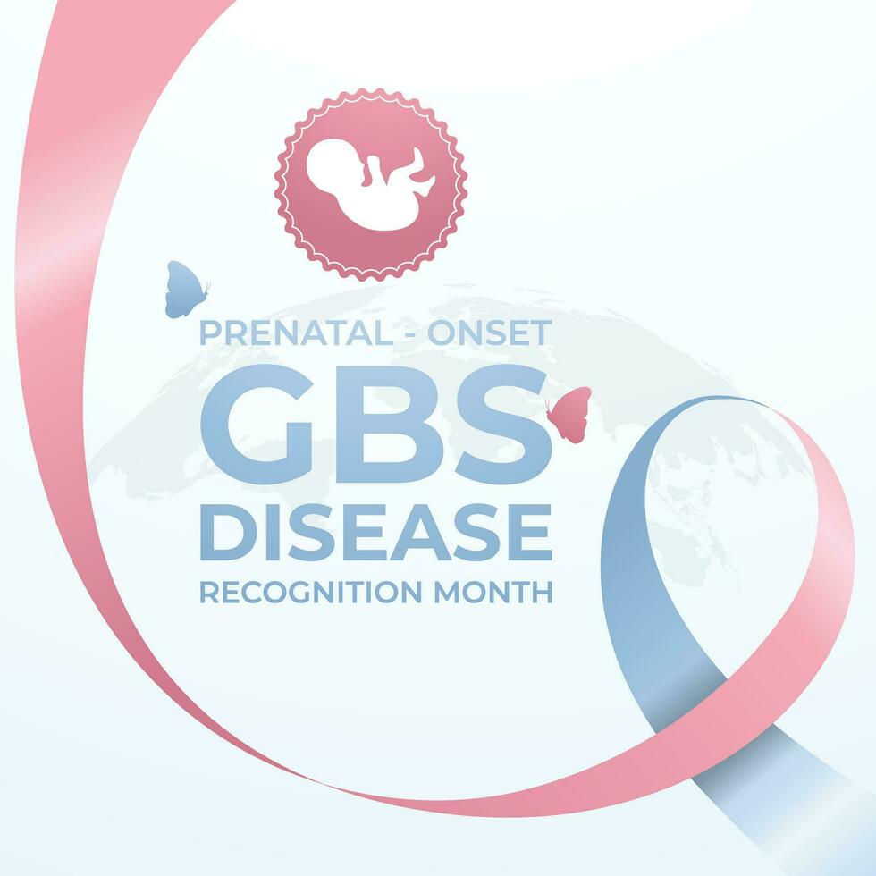 prenataal begin gbs ziekte herkenning maand ontwerp sjabloon mooi zo voor viering gebruik. prenataal ziekte vector ontwerp. vlak ontwerp. vector eps 10.