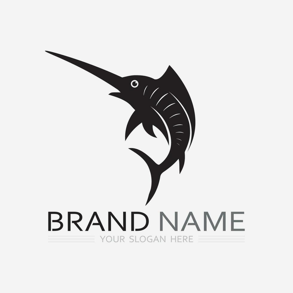 vis abstracte pictogram ontwerp logo sjabloon, creatieve vector symbool van visserij club of online winkel.