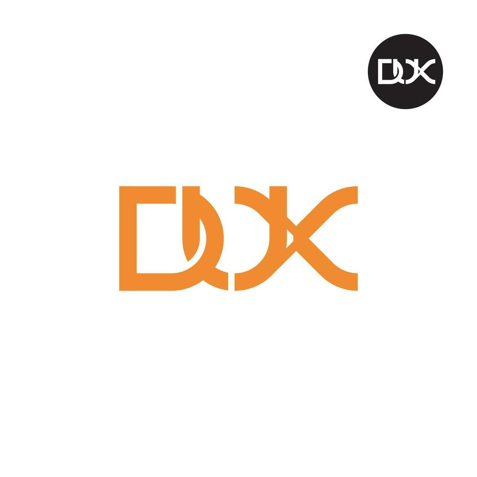 brief dux monogram logo ontwerp vector