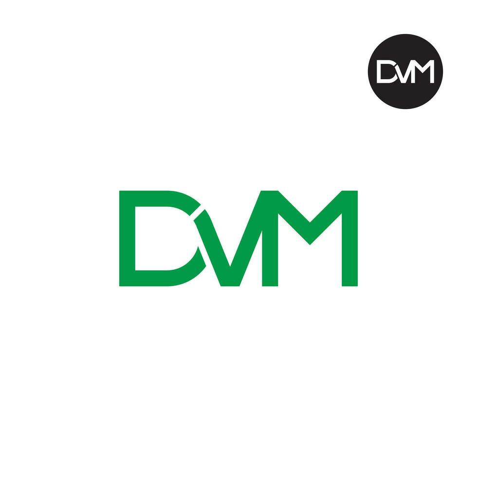 brief dvm monogram logo ontwerp vector