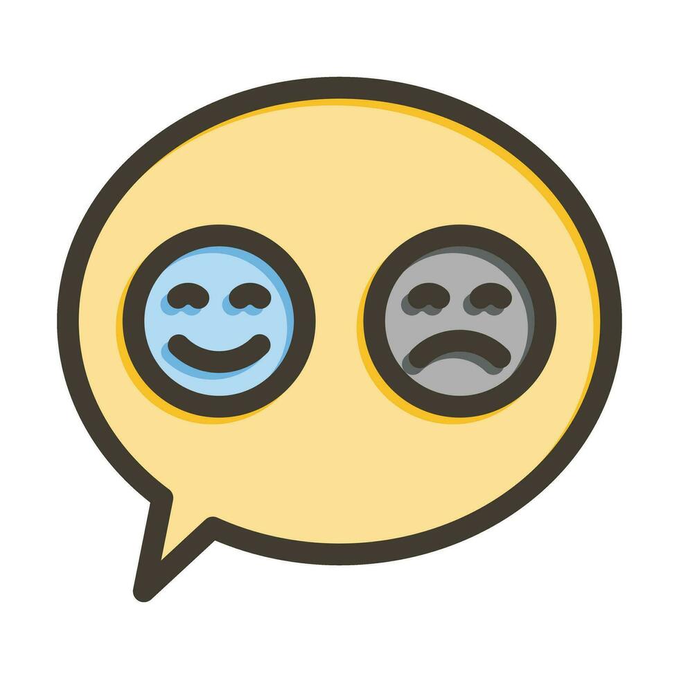 emoji's vector dik lijn gevulde kleuren icoon voor persoonlijk en reclame gebruiken.