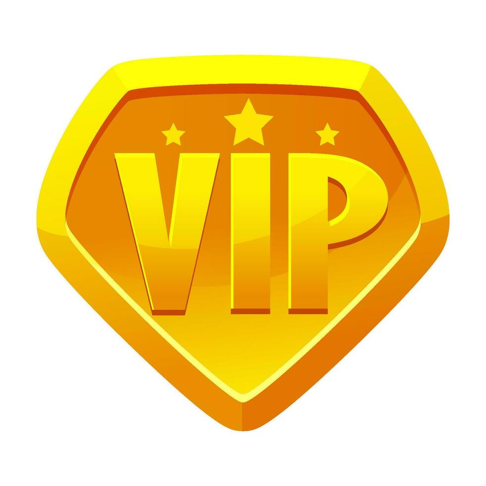 spel ui vip con goud diamant vector