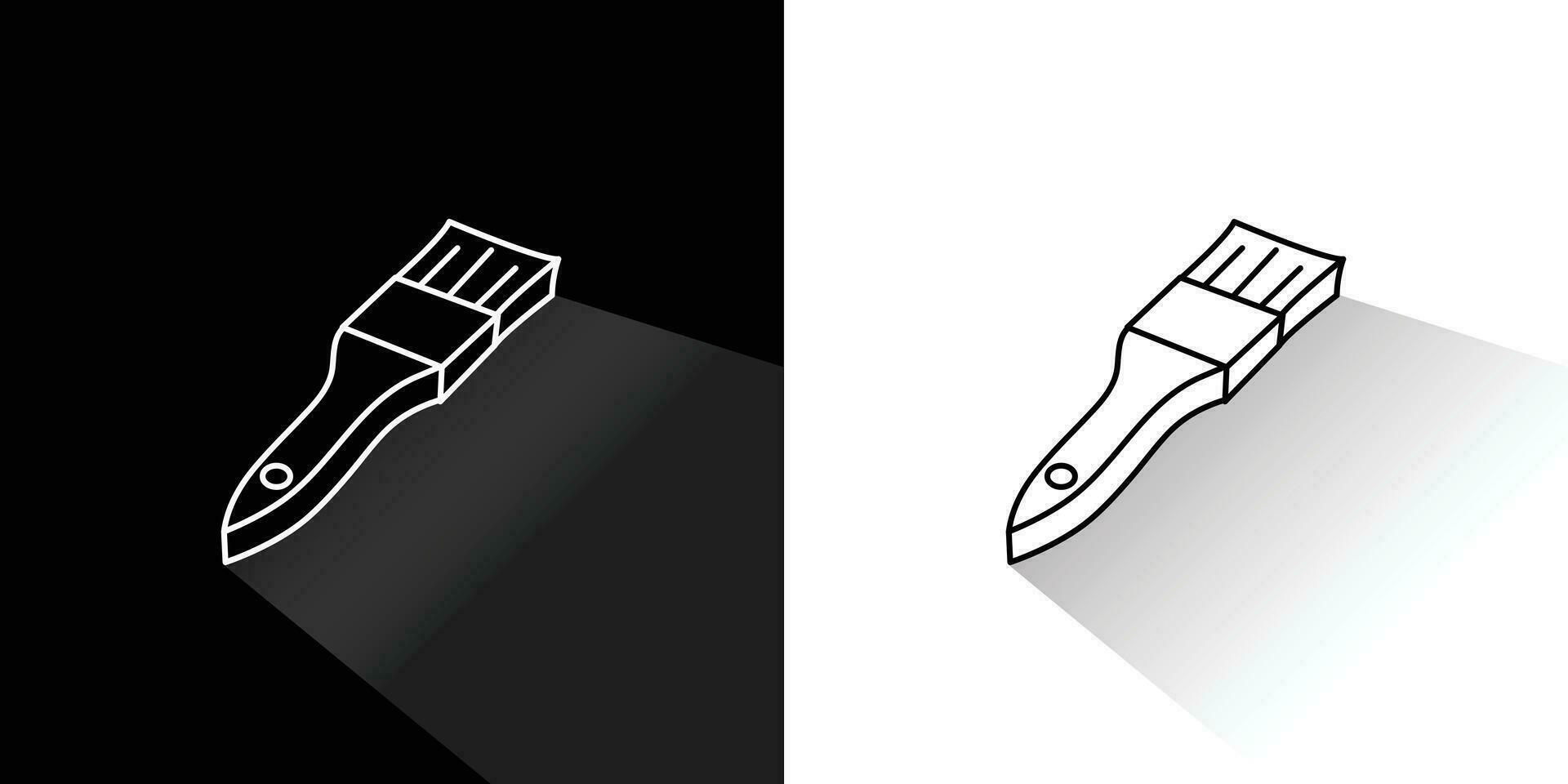 penseel lijn icoon, schets vector teken, lineair stijl pictogram geïsoleerd Aan wit en zwart