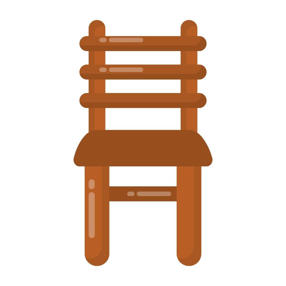 houten stoel en meubels vector