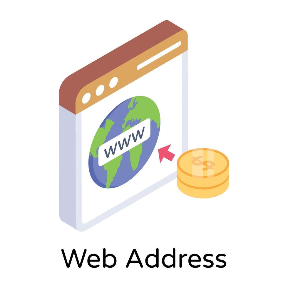 web internetadres vector