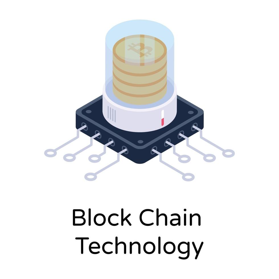 block chain-technologie vector