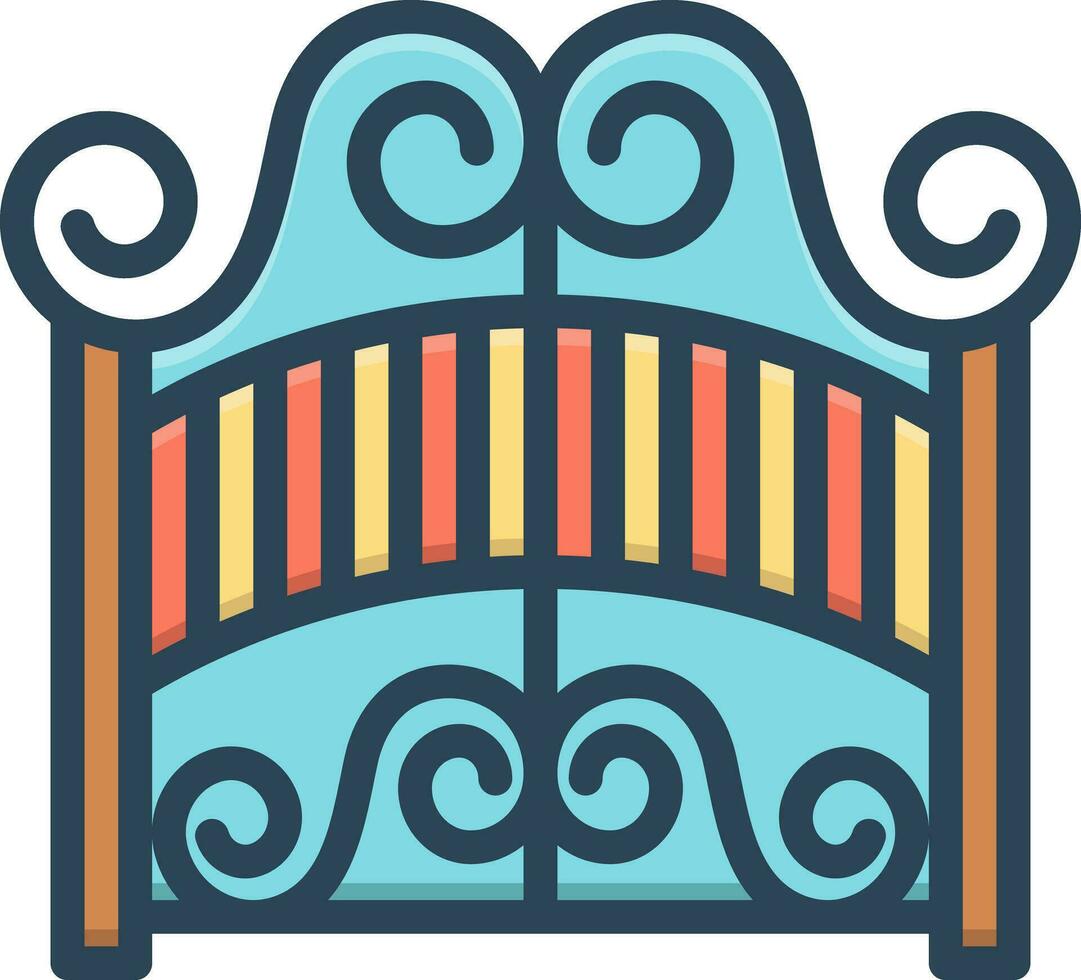 kleur icoon voor poorten vector