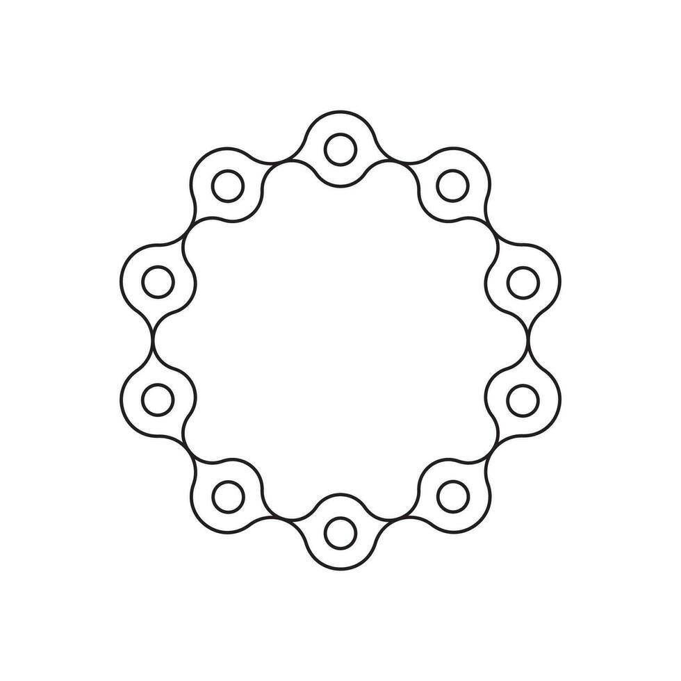 cirkel kader met lijn stijl 2 vector