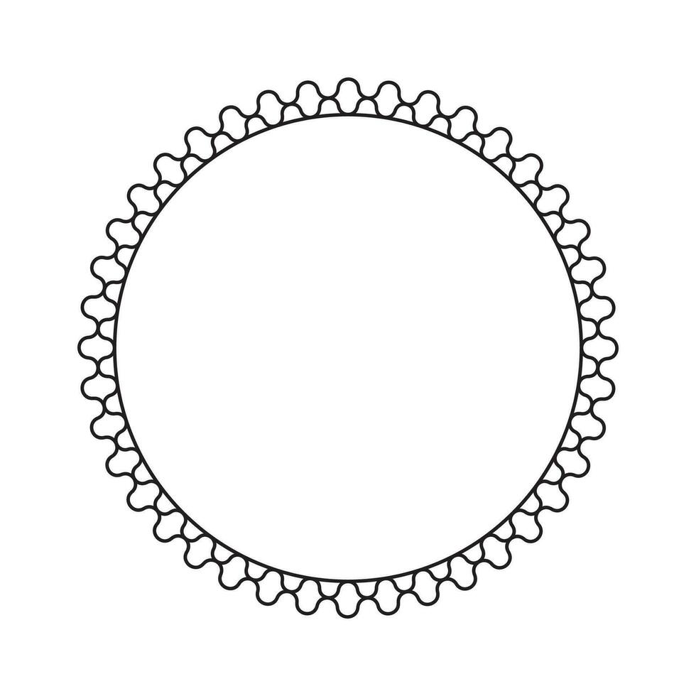 cirkel kader met lijn stijl 2 vector