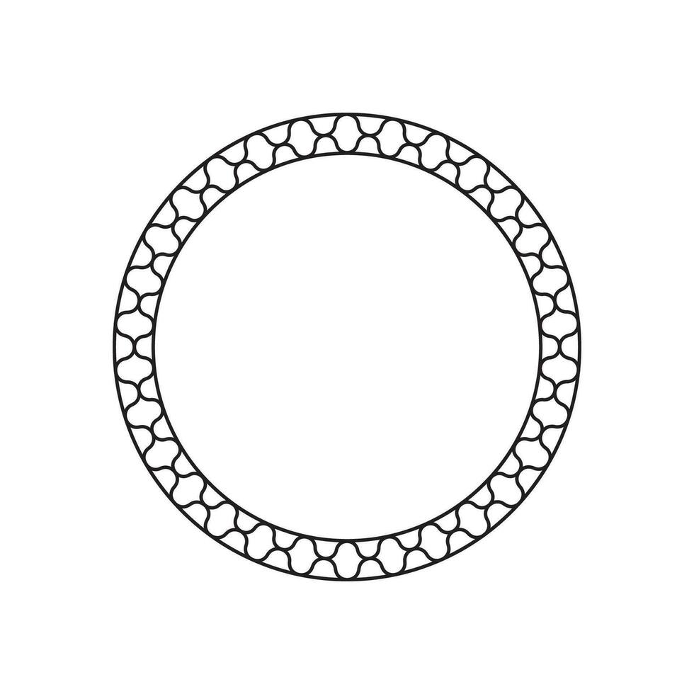 cirkel kader met lijn stijl 2 vector