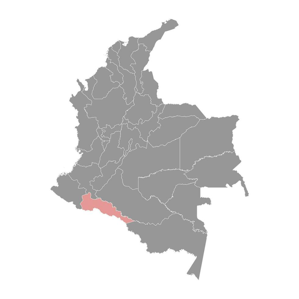 putumayo afdeling kaart, administratief divisie van Colombia. vector