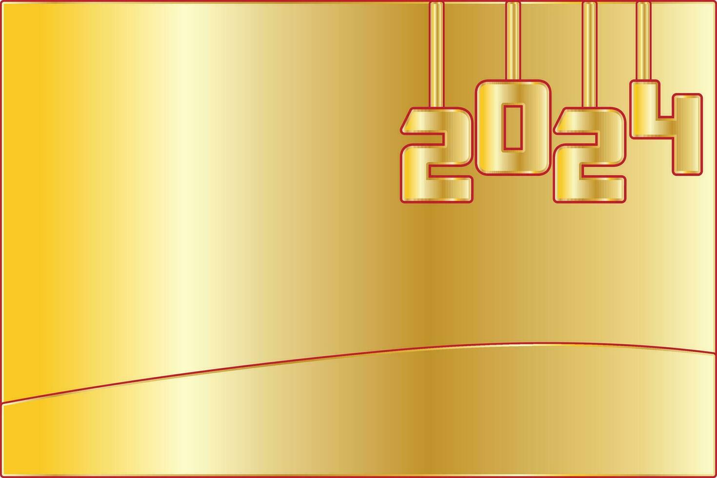 achtergrond 2024 goud ontwerp vector