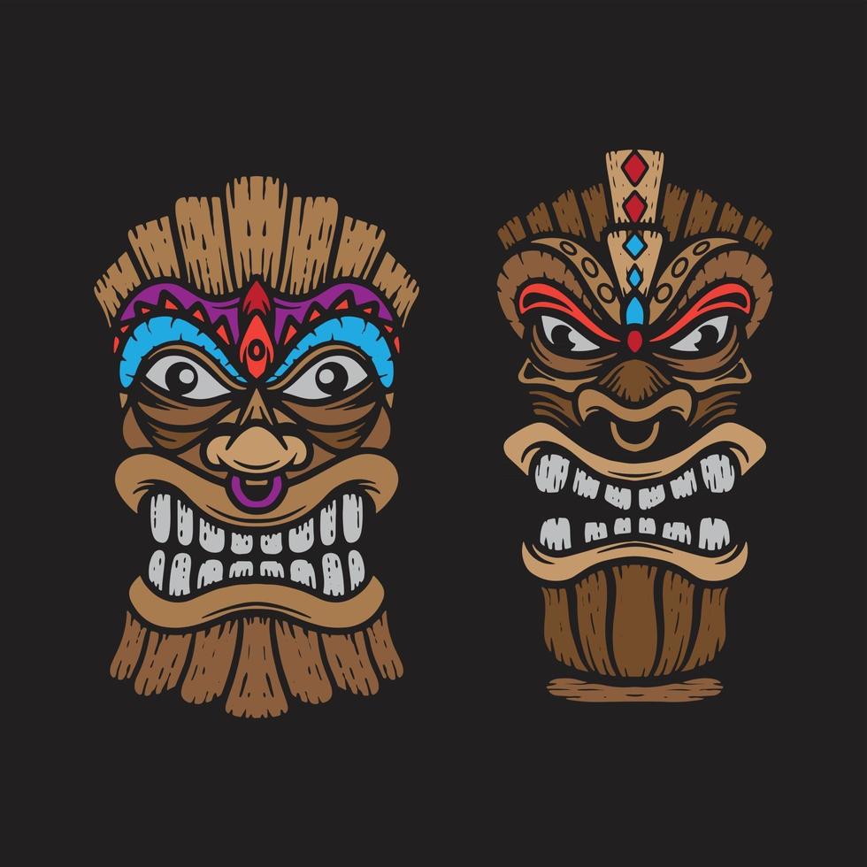 tiki tekening ontwerp vector