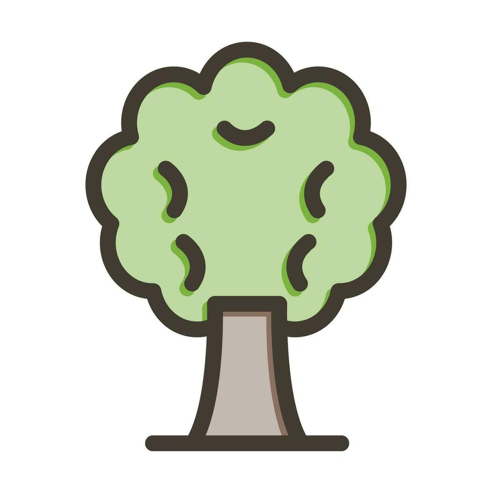 boom vector dik lijn gevulde kleuren icoon voor persoonlijk en reclame gebruiken.