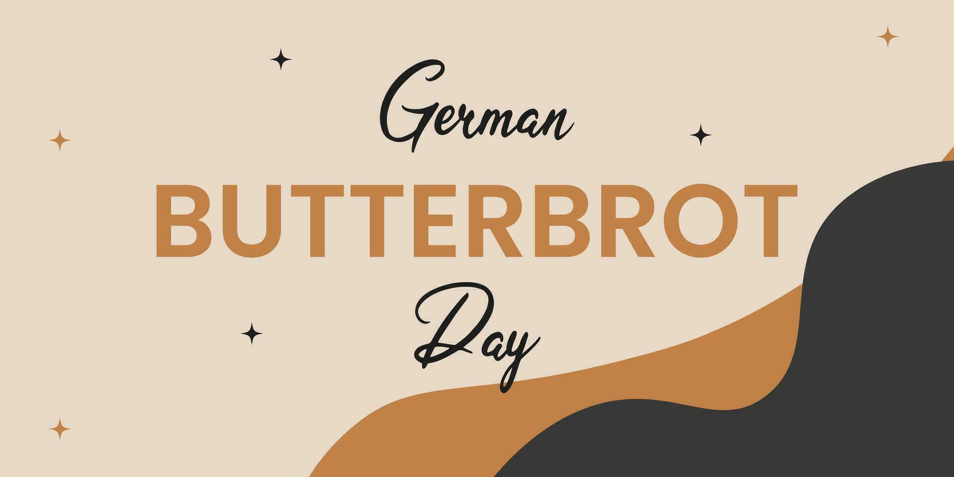 Duitse boterbrot dag vector illustratie ontwerp. gemakkelijk ontwerp.