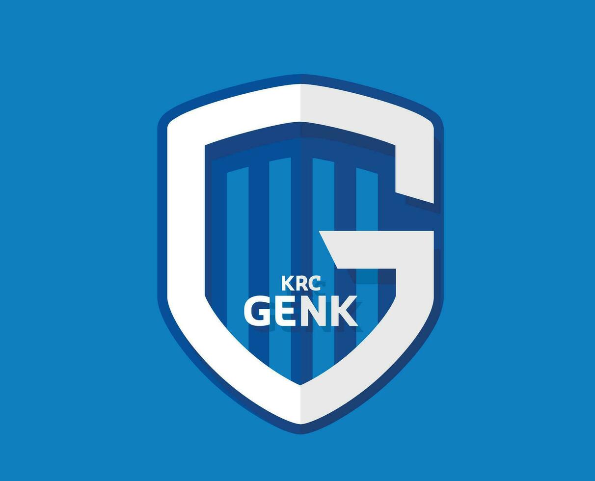krc genk logo club symbool belgie liga Amerikaans voetbal abstract ontwerp vector illustratie met blauw achtergrond