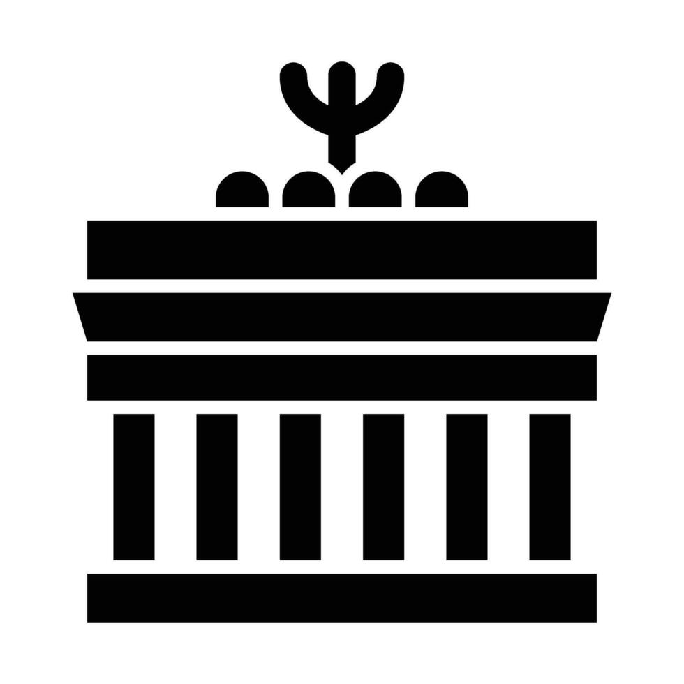 Brandenburg poort vector glyph icoon voor persoonlijk en reclame gebruiken.
