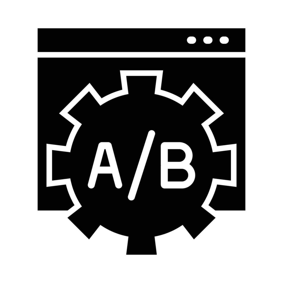 ab testen vector glyph icoon voor persoonlijk en reclame gebruiken.