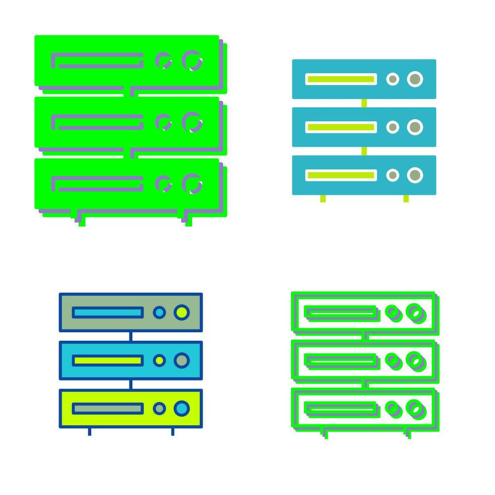 uniek server vector icoon