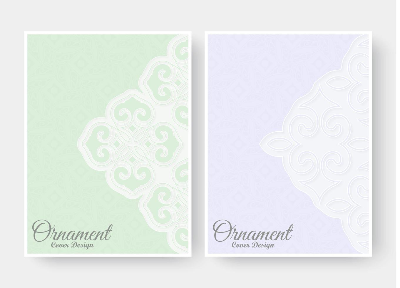 ornament stijl wenskaart met patroon vector