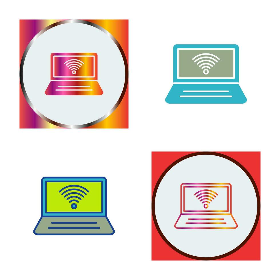 verbonden laptop vector icoon