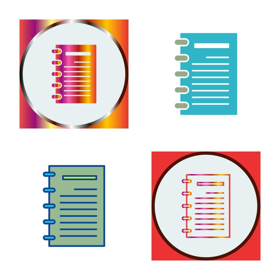 kladblok vector icoon