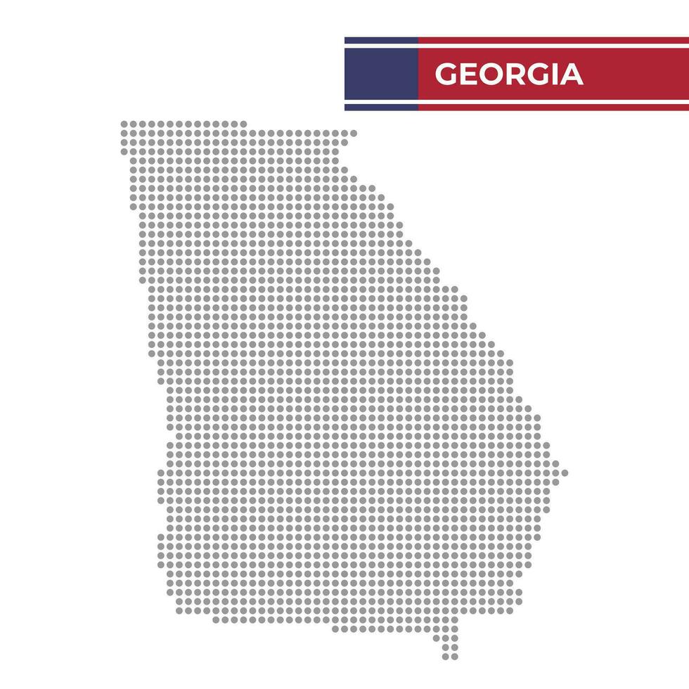 stippel kaart van Georgië staat vector