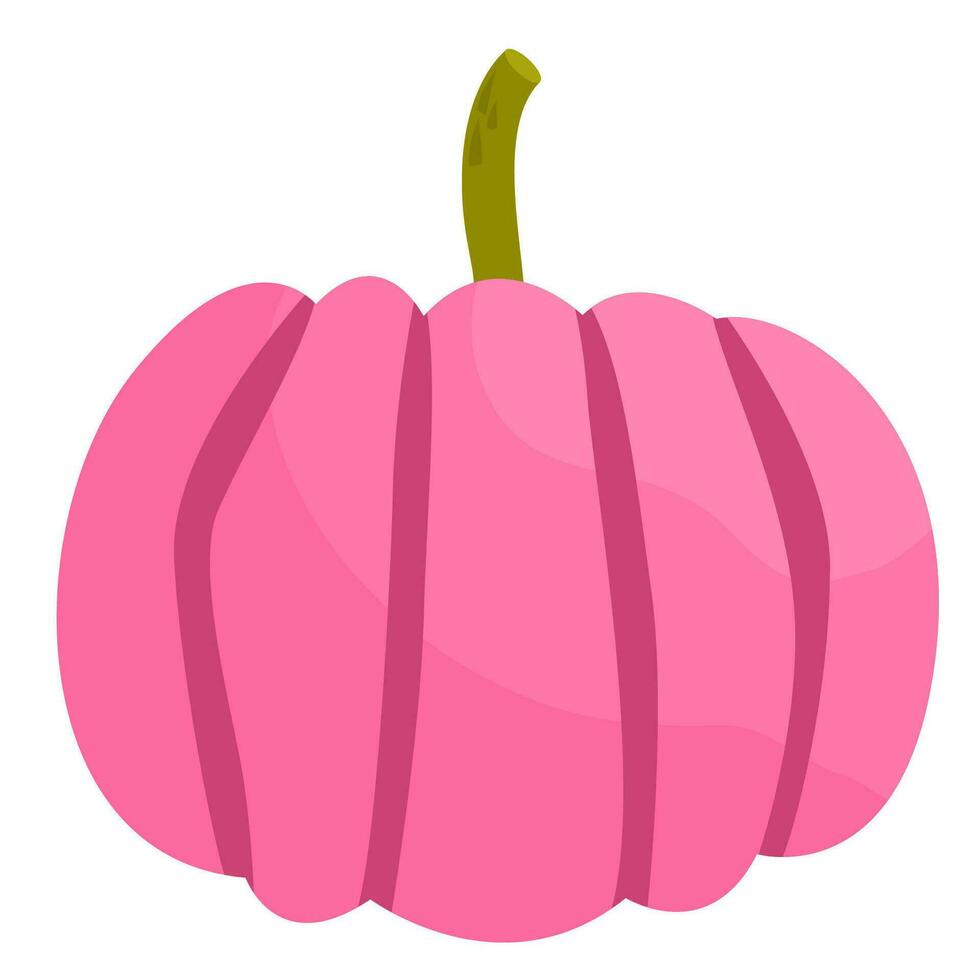 schattig gemakkelijk roze pompoenen. gelukkig halloween. dankzegging ontwerp. herfst pompoen vector