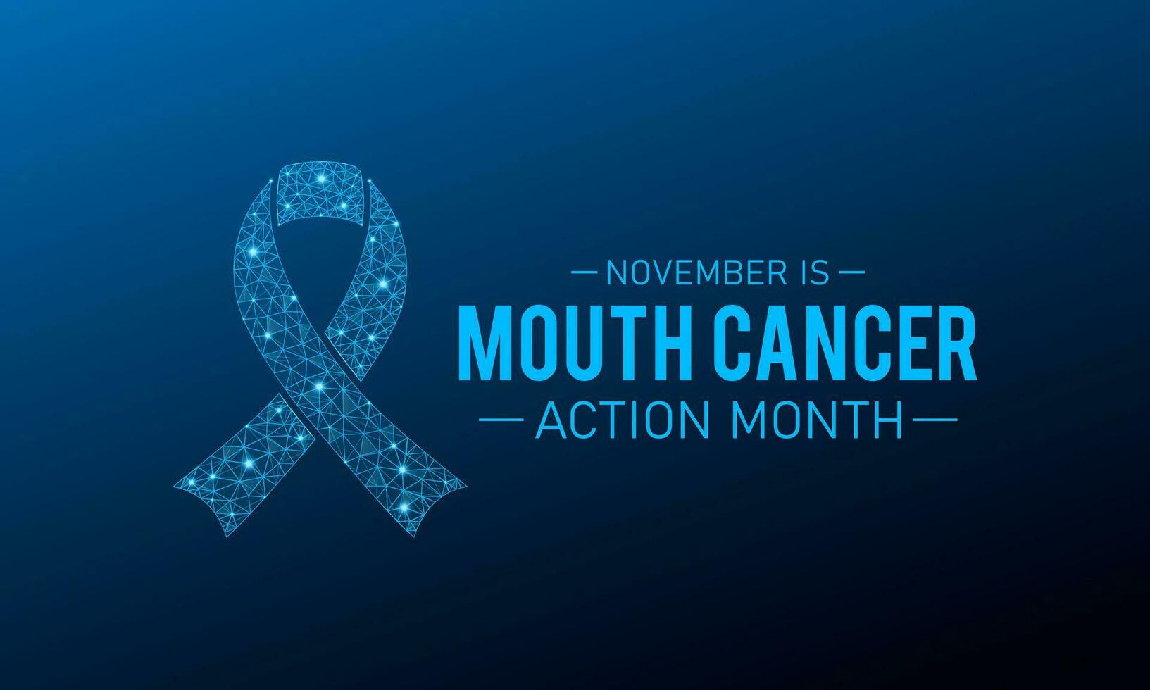 mond kanker actie maand is opgemerkt elke jaar in november. november is mond kanker actie maand. vector sjabloon voor banier, groet kaart, poster met achtergrond. vector illustratie.