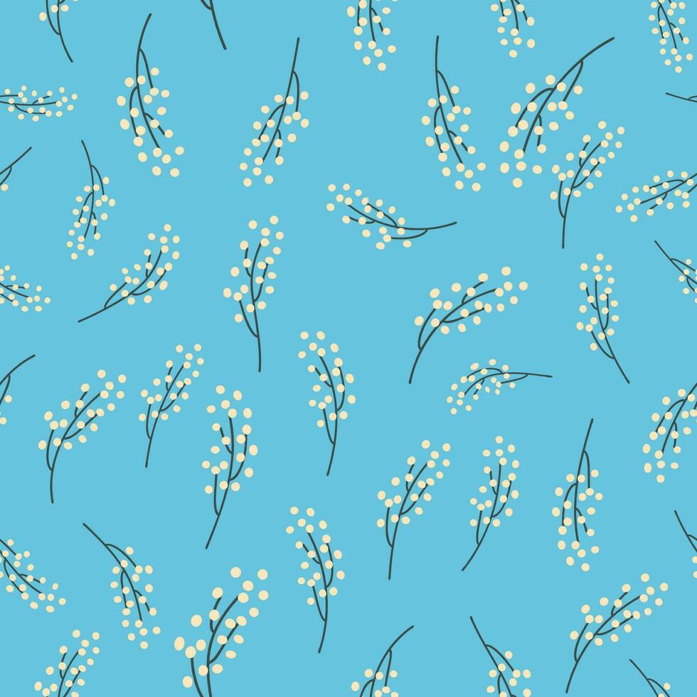 voorjaar naadloos patroon met lelie van de vallei bloemen. vector