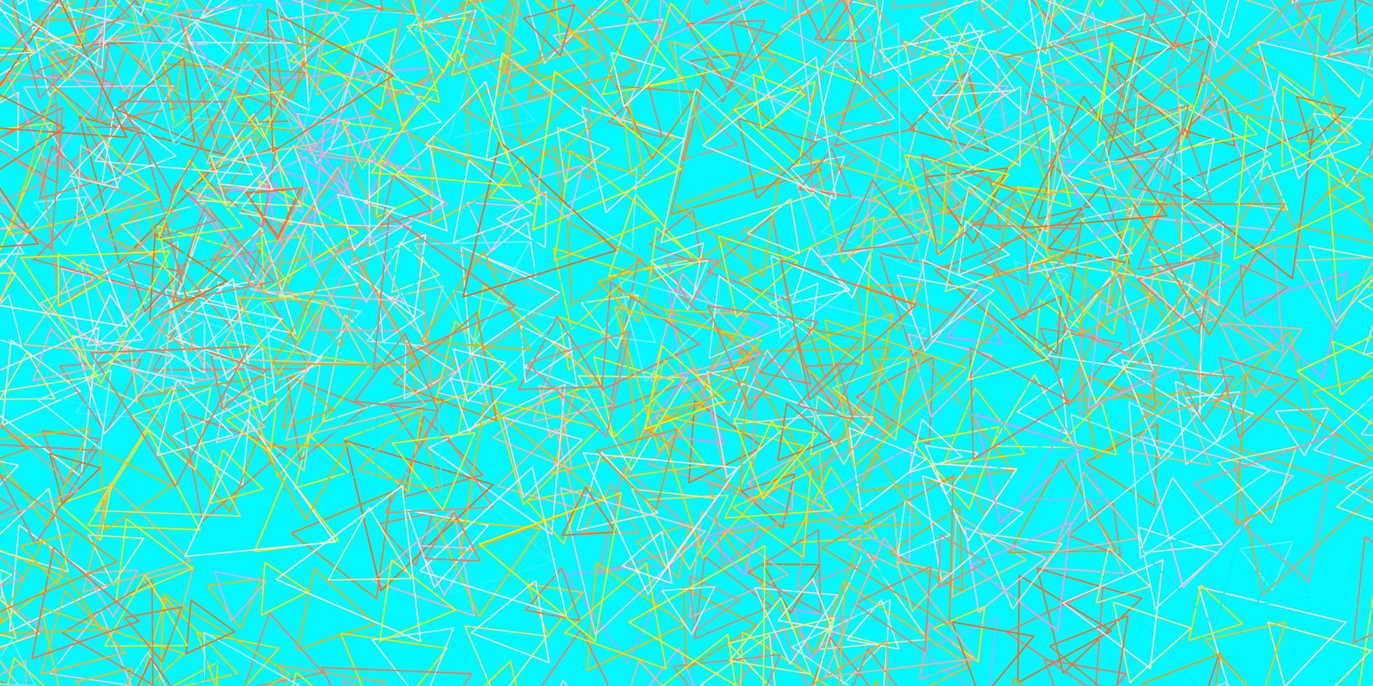lichtblauw, geel vectormalplaatje met driehoeksvormen. vector