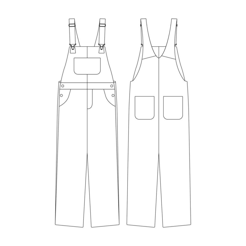 sjabloon slabbetje algemeen vector illustratie vlak ontwerp schets kleding verzameling