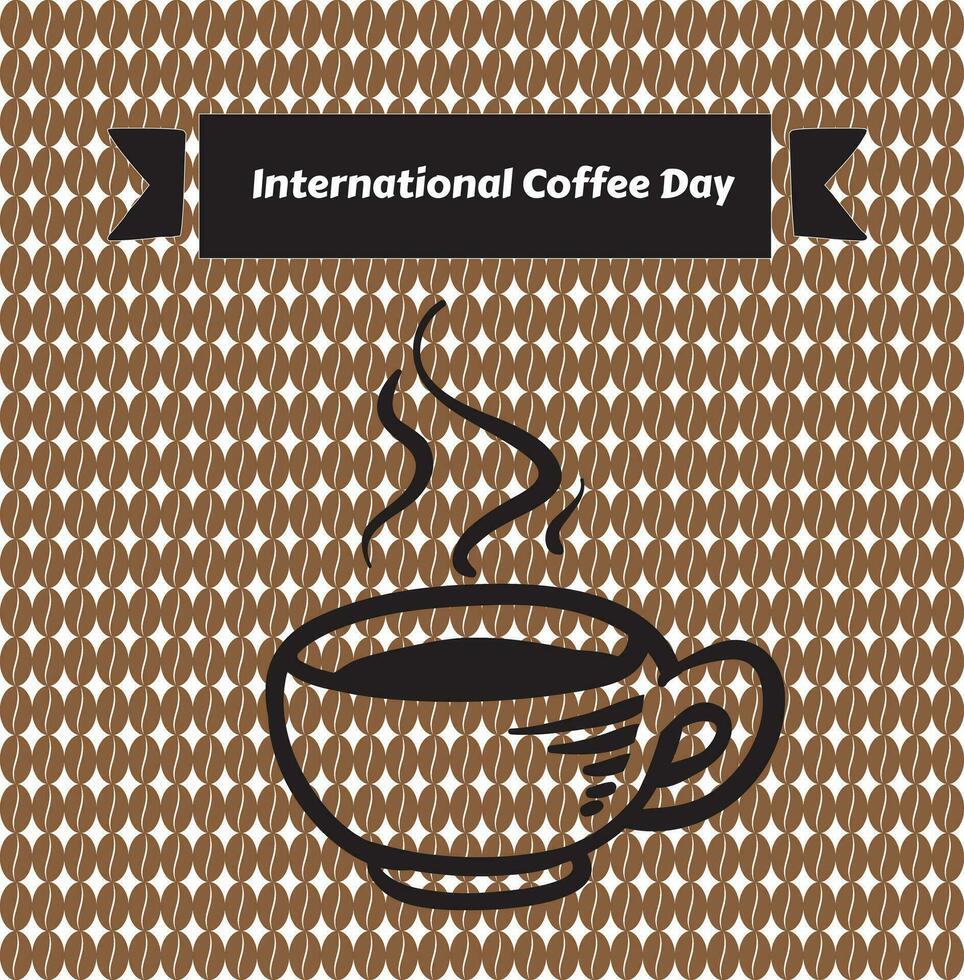 nationaal koffie dag vector illustratie. gelukkig nationaal koffie dag ontwerp