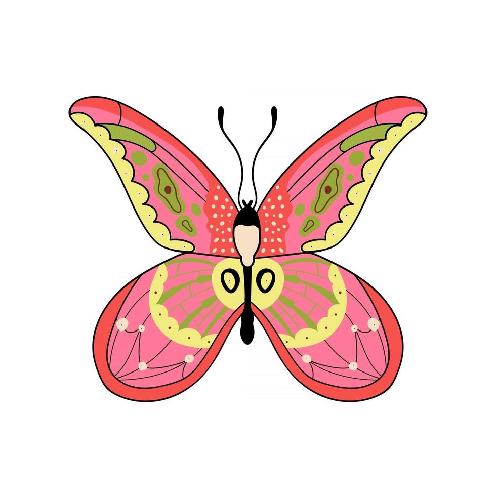 vlinder abstract patroon op vleugelinsect vector