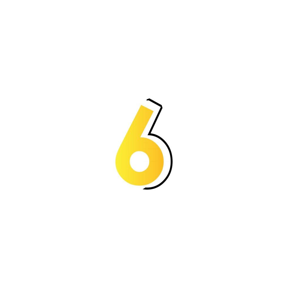 6 verjaardag logo vector