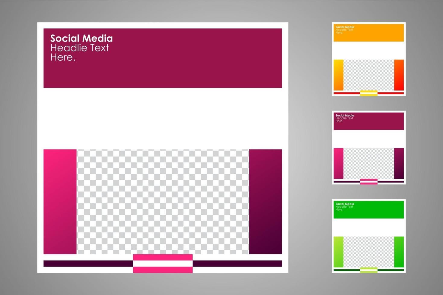 geschikt voor sjablonen voor posts op sociale media en web- of internetadvertenties. vector