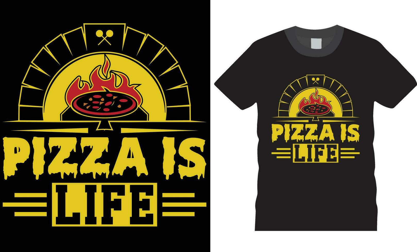 pizza t overhemd ontwerp. pizza vector