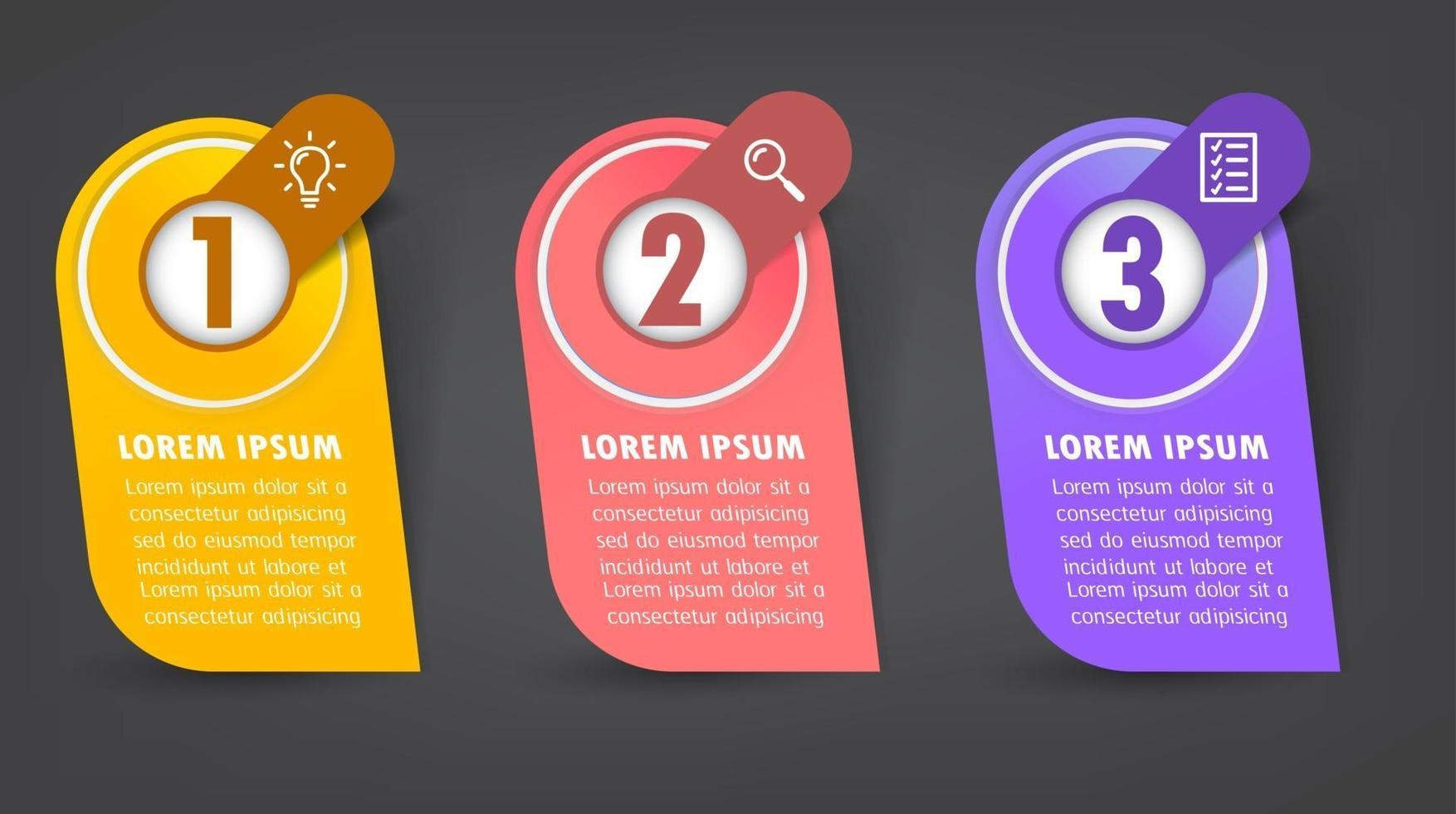 moderne tekstvaksjabloon, banner infographics vector