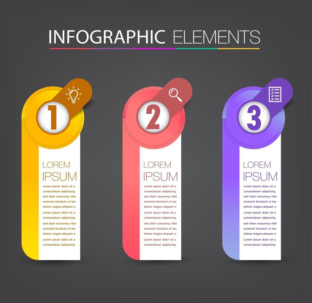 moderne tekstvaksjabloon, banner infographics vector