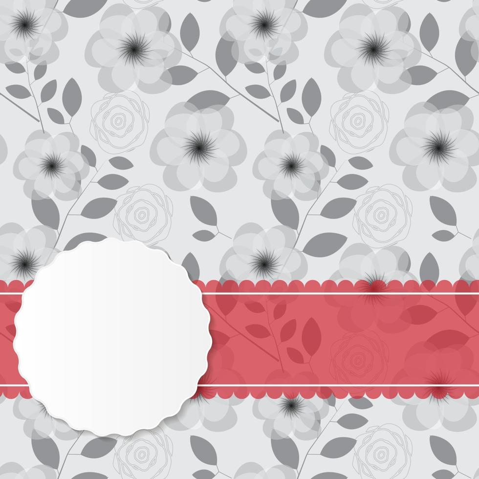 vintage frame met roze lint vectorillustratie vector