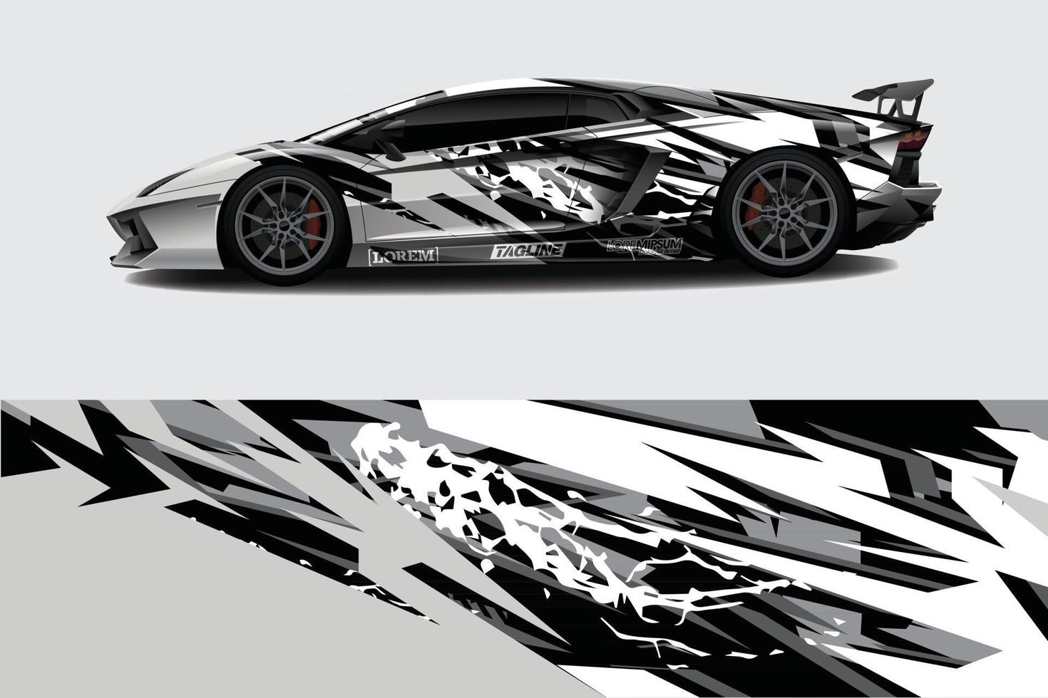 auto wrap grafische race abstracte achtergrond voor wrap en vinyl sticker vector